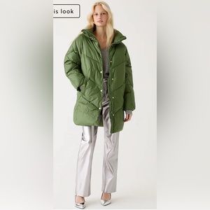 J Crew Villa puffer coat with PrimaLoft